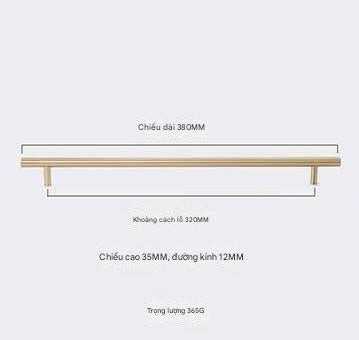 NNH-045 Tay nắm màu vàng bằng đồng sang trọng nhiều kích thước