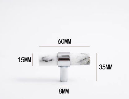 NNH-022 Tay nắm và núm cửa đá cẩm thạch thanh lịch với phần cứng vàng bạc