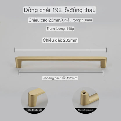 NNH-015 Tay nắm cửa tối giản cho nội thất hiện đại công nghiệp