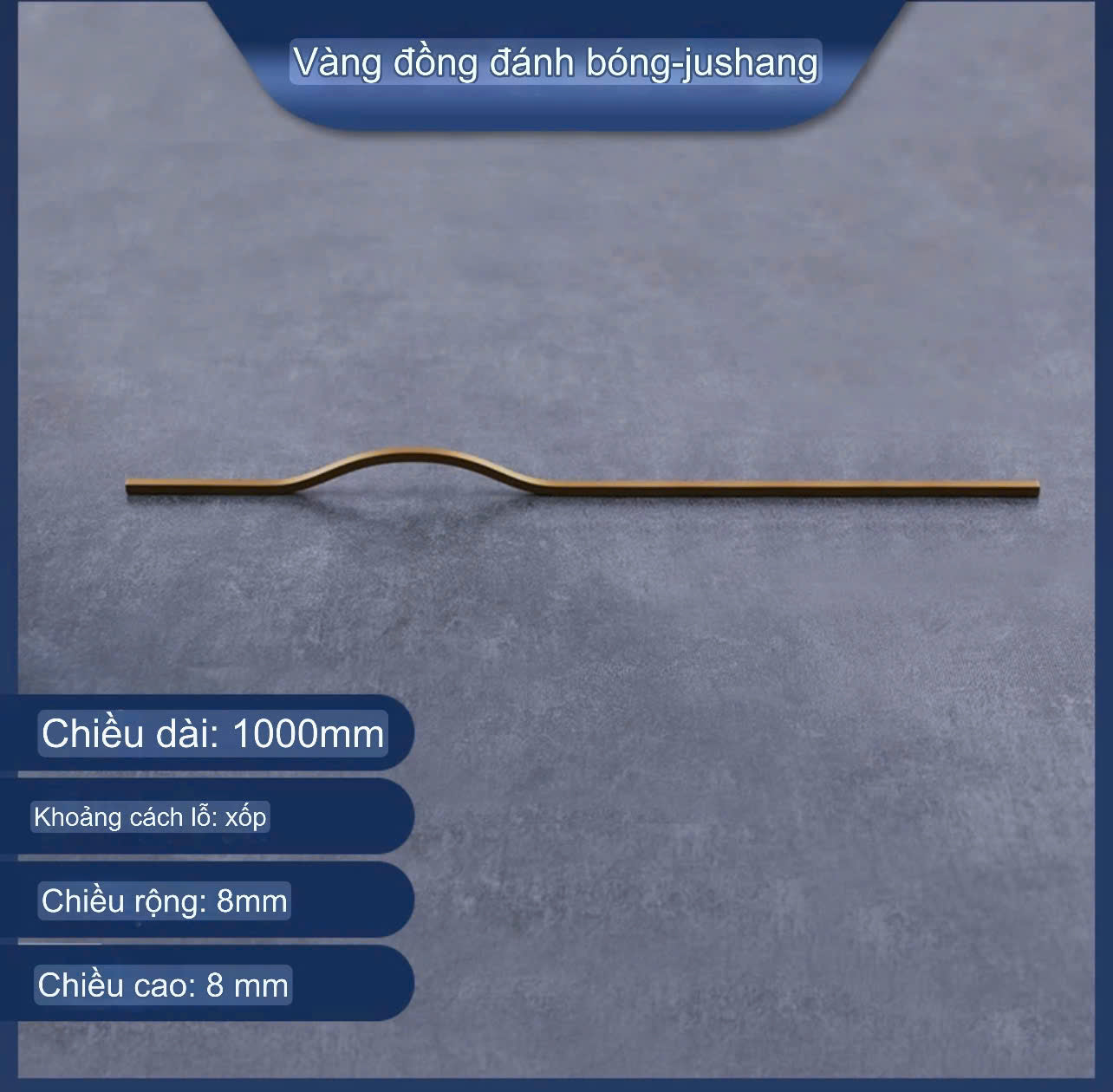 NNH-060 Tay nắm ốp sát cánh lượn sóng bằng kẽm