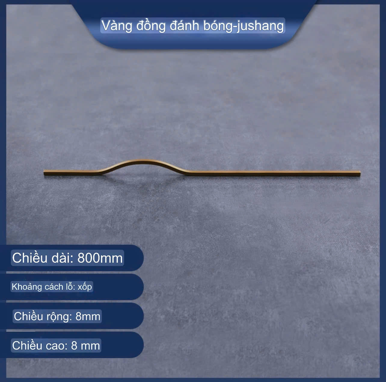 NNH-060 Tay nắm ốp sát cánh lượn sóng bằng kẽm
