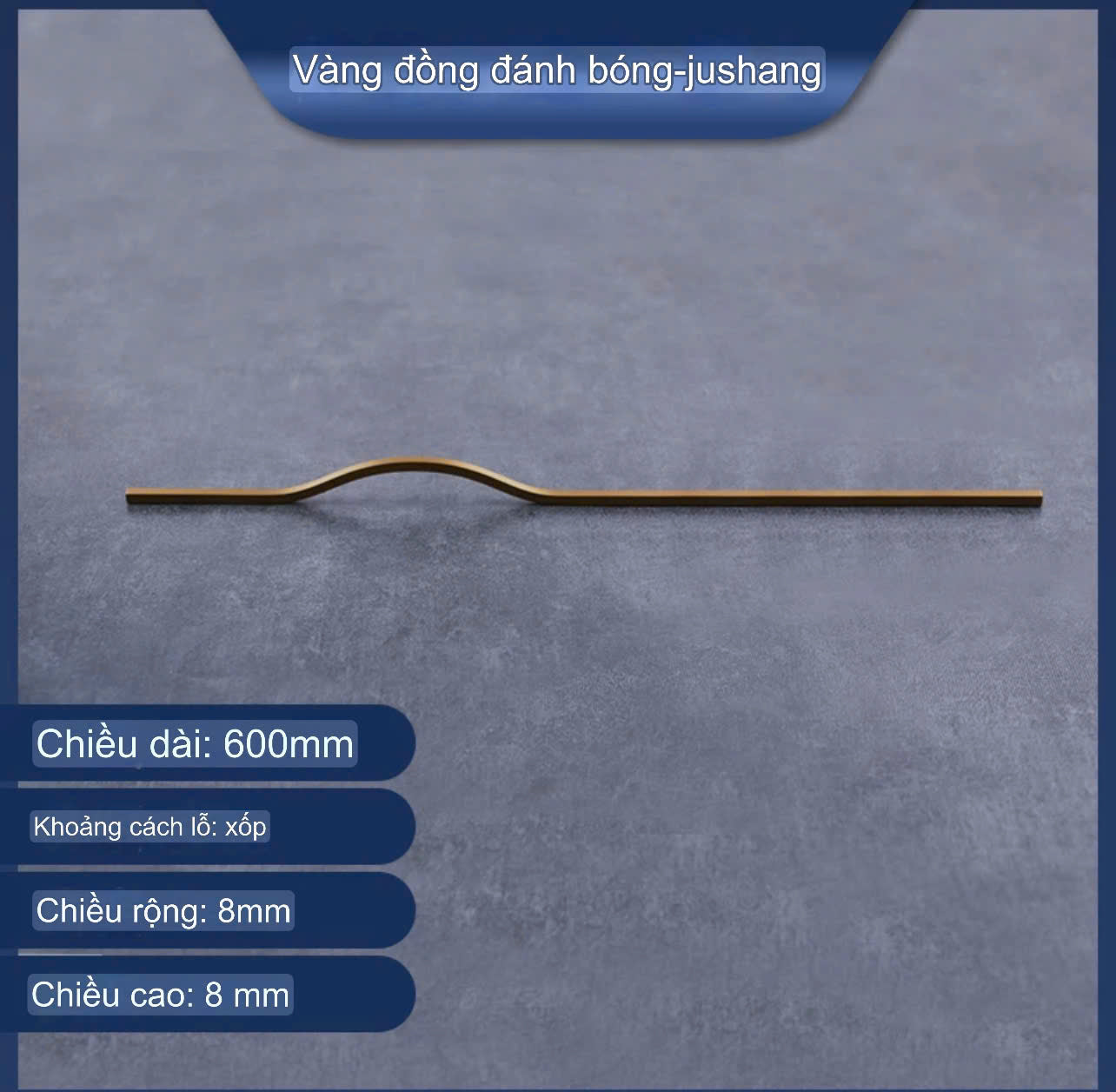 NNH-060 Tay nắm ốp sát cánh lượn sóng bằng kẽm
