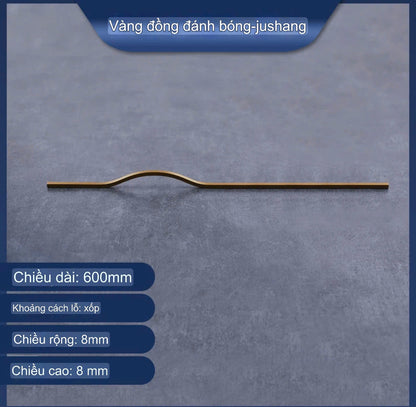 NNH-060 Tay nắm ốp sát cánh lượn sóng bằng kẽm
