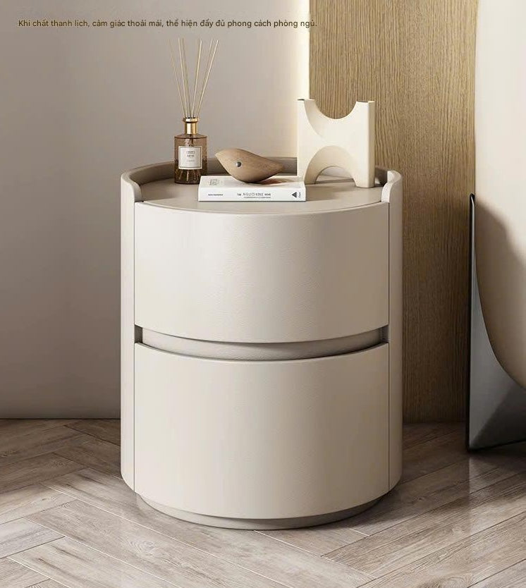NNB-007 Tủ đầu giường hình trụ bọc da