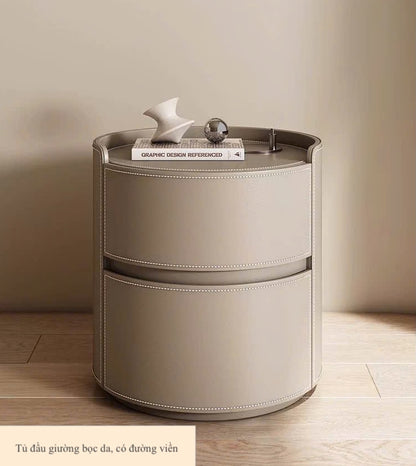 NNB-008 Tủ đầu giường hình trụ có đường viền chỉ sắc sảo