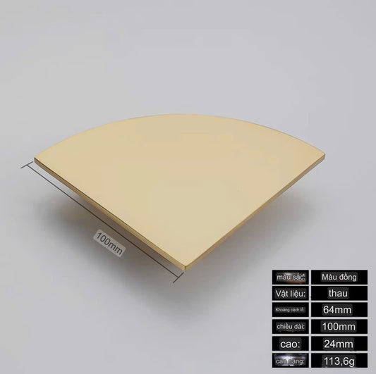 NNH-055 Tay nắm tứ nguyệt trơn bằng đồng