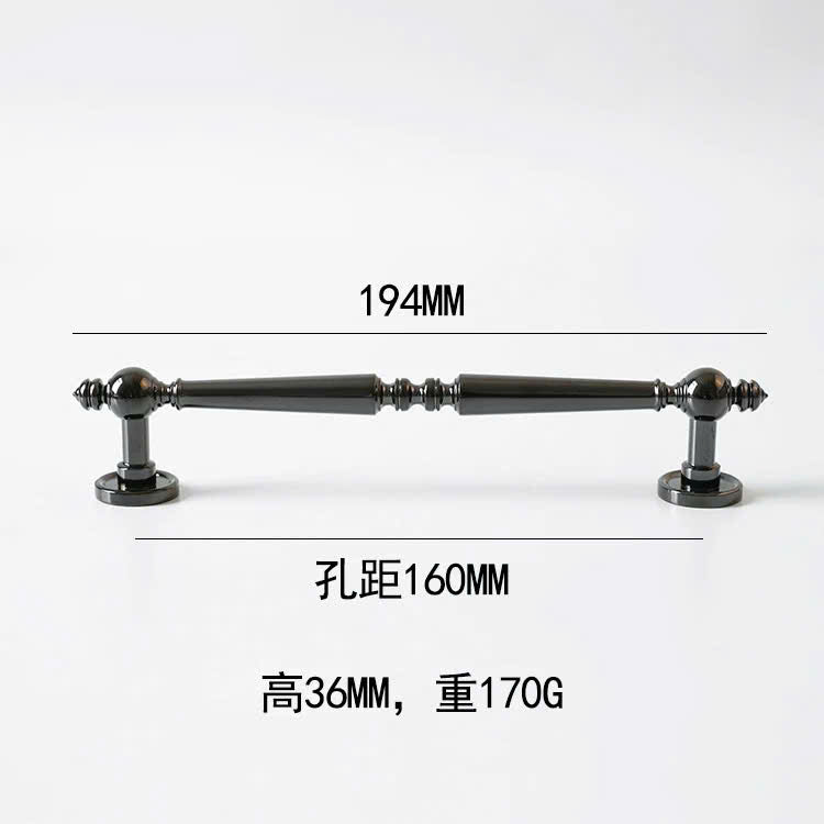 NNH-077 Tay nắm cặp đen bóng sang trọng