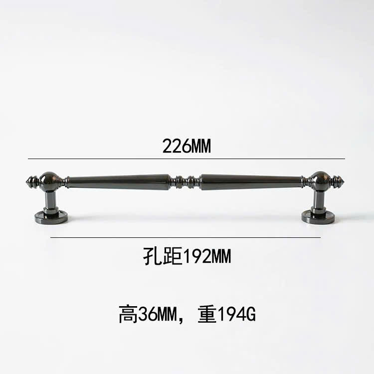NNH-077 Tay nắm cặp đen bóng sang trọng