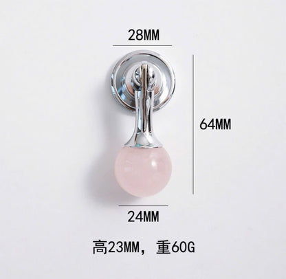 NNH-075 Tay nắm đồng kết hợp đá tròn 2 đầu điệu đà